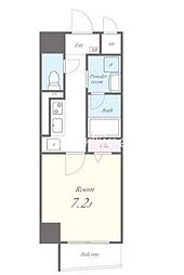 東京メトロ日比谷線 南千住駅 徒歩5分の賃貸マンション 2階1Kの間取り
