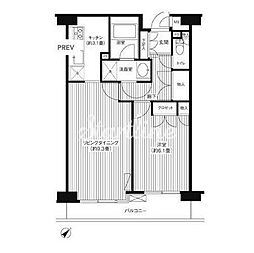 東急目黒線 西小山駅 徒歩3分の賃貸マンション 5階1LDKの間取り