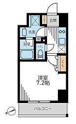 東京メトロ東西線 門前仲町駅 徒歩7分の賃貸マンション 7階1Kの間取り