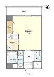 東京メトロ千代田線 町屋駅 徒歩2分の賃貸マンション 3階ワンルームの間取り