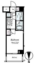 京急本線 大森海岸駅 徒歩7分の賃貸マンション 3階1Kの間取り