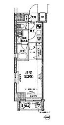 東京メトロ東西線 神楽坂駅 徒歩6分の賃貸マンション 4階1Kの間取り