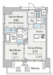 都営浅草線 浅草駅 徒歩2分の賃貸マンション 3階1SLDKの間取り