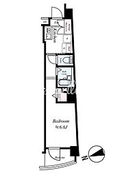 東京メトロ東西線 南砂町駅 徒歩10分の賃貸マンション 3階1Kの間取り