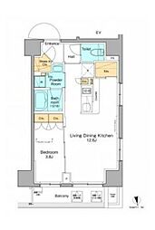 東武伊勢崎線 浅草駅 徒歩9分の賃貸マンション 4階1LDKの間取り