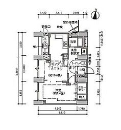 東京メトロ有楽町線 辰巳駅 徒歩8分の賃貸マンション 10階1LDKの間取り