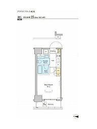 都営大江戸線 両国駅 徒歩4分の賃貸マンション 11階1Kの間取り