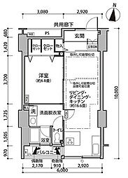東京メトロ有楽町線 辰巳駅 徒歩9分の賃貸マンション 9階1LDKの間取り