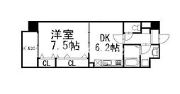 東京メトロ千代田線 町屋駅 徒歩9分の賃貸マンション 4階1DKの間取り