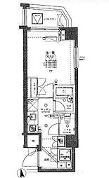 京急本線 新馬場駅 徒歩7分の賃貸マンション 1階1Kの間取り