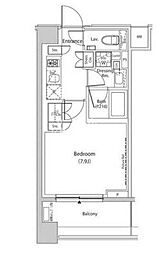 JR山手線 目黒駅 徒歩5分の賃貸マンション 3階1Kの間取り