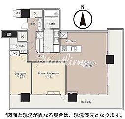 ザ・パークハウス晴海タワーズティアロレジデンス 2LDKの間取図画像