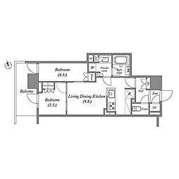 nido南千住 2LDKの間取図画像