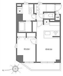 MAXIVASAKUSA 1LDKの間取図画像