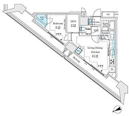 ザ・パークハウス戸越公園タワー 1SLDKの間取図画像