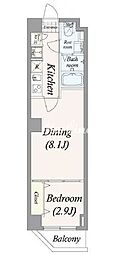ALPHACOURT町屋 1LDKの間取図画像