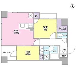 ルピナスコート 2LDKの間取図画像
