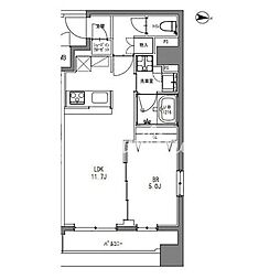 ラドゥセール秋葉原 1LDKの間取図画像