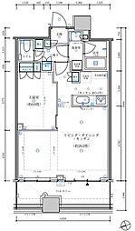 パークタワー勝どきサウス 1LDKの間取図画像