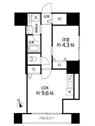 T'sgarden東陽町 1LDKの間取図画像