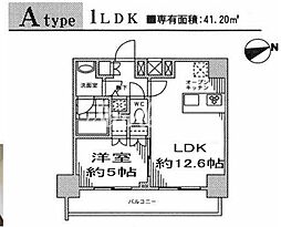 カスタリア門前仲町2 1LDKの間取図画像