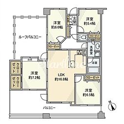 アクシアガーデン南砂 4LDKの間取図画像