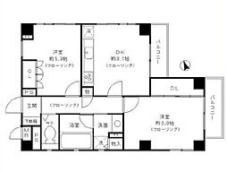 MAZABUJUBAN 2DKの間取図画像