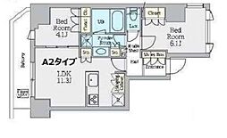 CRESTCOURTUENO 2LDKの間取図画像