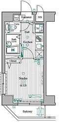 ガーラ・シティ東陽町 1Kの間取図画像