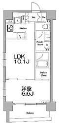 ドゥーエ日本橋浜町 1LDKの間取図画像
