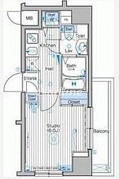 ガーラ・シティ大井町 1Kの間取図画像