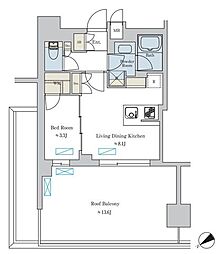 Brilliaist大井町 1LDKの間取図画像