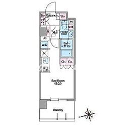 COMFORIA東新宿ステーションフロント ワンルームの間取図画像