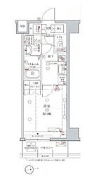 クレヴィスタ亀戸2 1Kの間取図画像