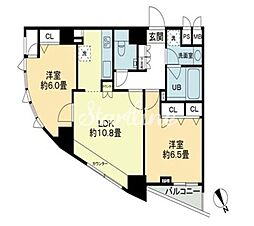 クロスレジデンス蒲田 2LDKの間取図画像
