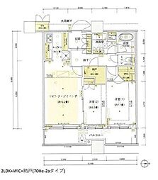 パークタワーグランスカイ 2LDKの間取図画像