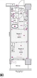 グランドガーラ東大島 2Kの間取図画像