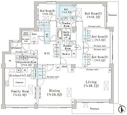 マリックスシマズヤマ 4LDKの間取図画像
