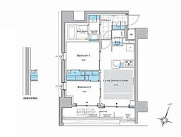 吉川ビル 2LDKの間取図画像