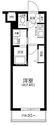 ハーモニーレジデンス品川高輪 1Kの間取図画像