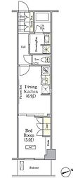 ミレーネ四谷レジデンス 1DKの間取図画像