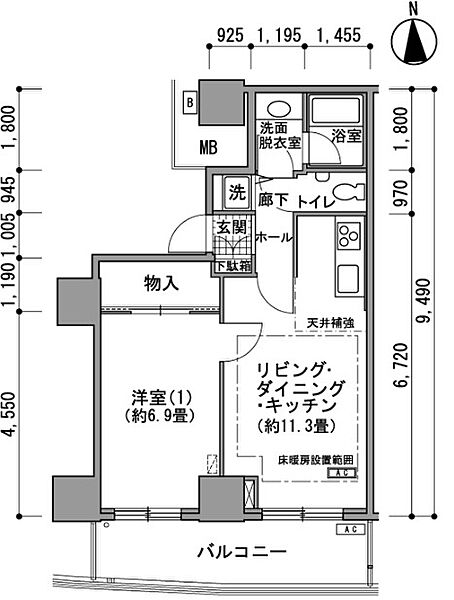 東京都港区海岸１丁目(賃貸マンション1LDK・37階・46.58㎡)の写真 その2