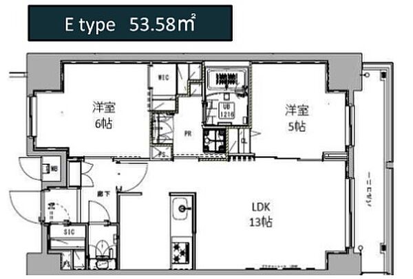 東京都北区王子３丁目(賃貸マンション2LDK・9階・53.58㎡)の写真 その2