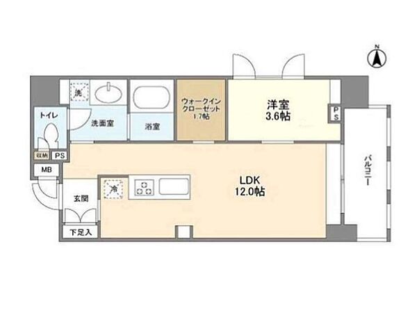 東京都台東区浅草６丁目(賃貸マンション1LDK・7階・40.75㎡)の写真 その2