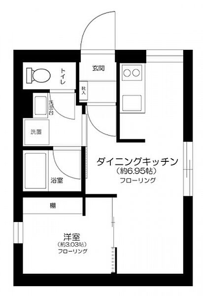 東京都新宿区山吹町(賃貸マンション1DK・4階・23.10㎡)の写真 その2