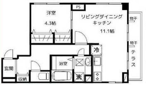 東京都渋谷区代々木４丁目(賃貸マンション1LDK・1階・45.11㎡)の写真 その1