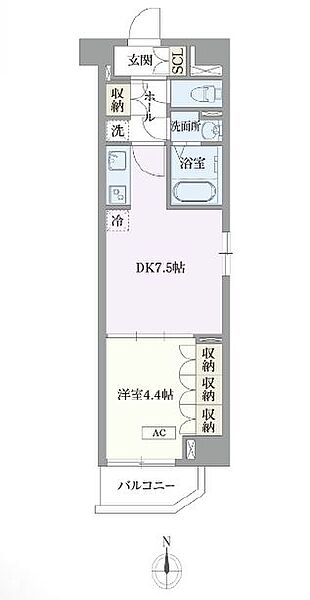 東京都新宿区南元町(賃貸マンション1LDK・4階・31.94㎡)の写真 その2