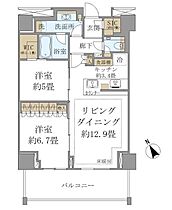 東京都新宿区四谷１丁目6-3（賃貸マンション2LDK・5階・65.67㎡） その2