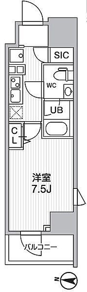 東京都江東区亀戸１丁目(賃貸マンション1K・2階・25.51㎡)の写真 その2