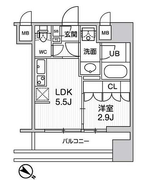 東京都豊島区巣鴨２丁目(賃貸マンション1DK・6階・25.29㎡)の写真 その2